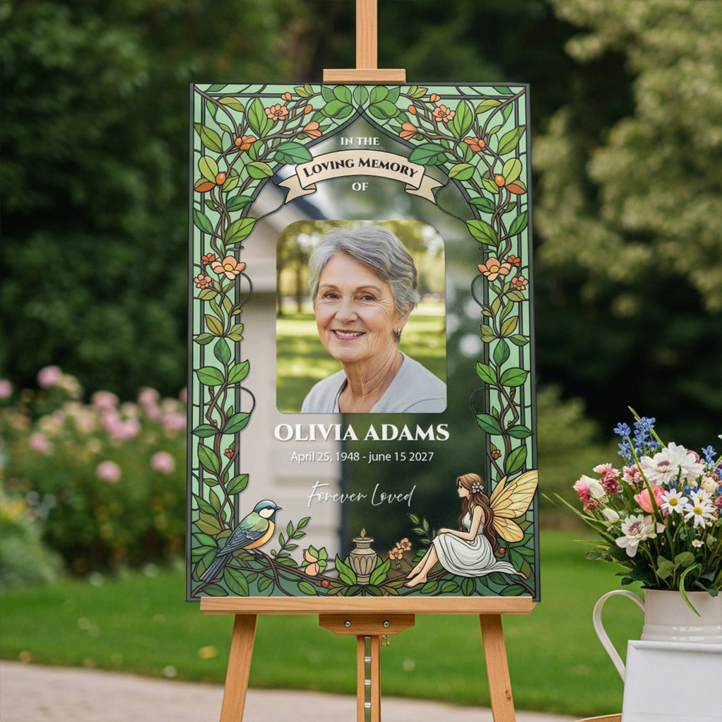Printed In Loving Memory Sign With Photo – SpeedyOrders