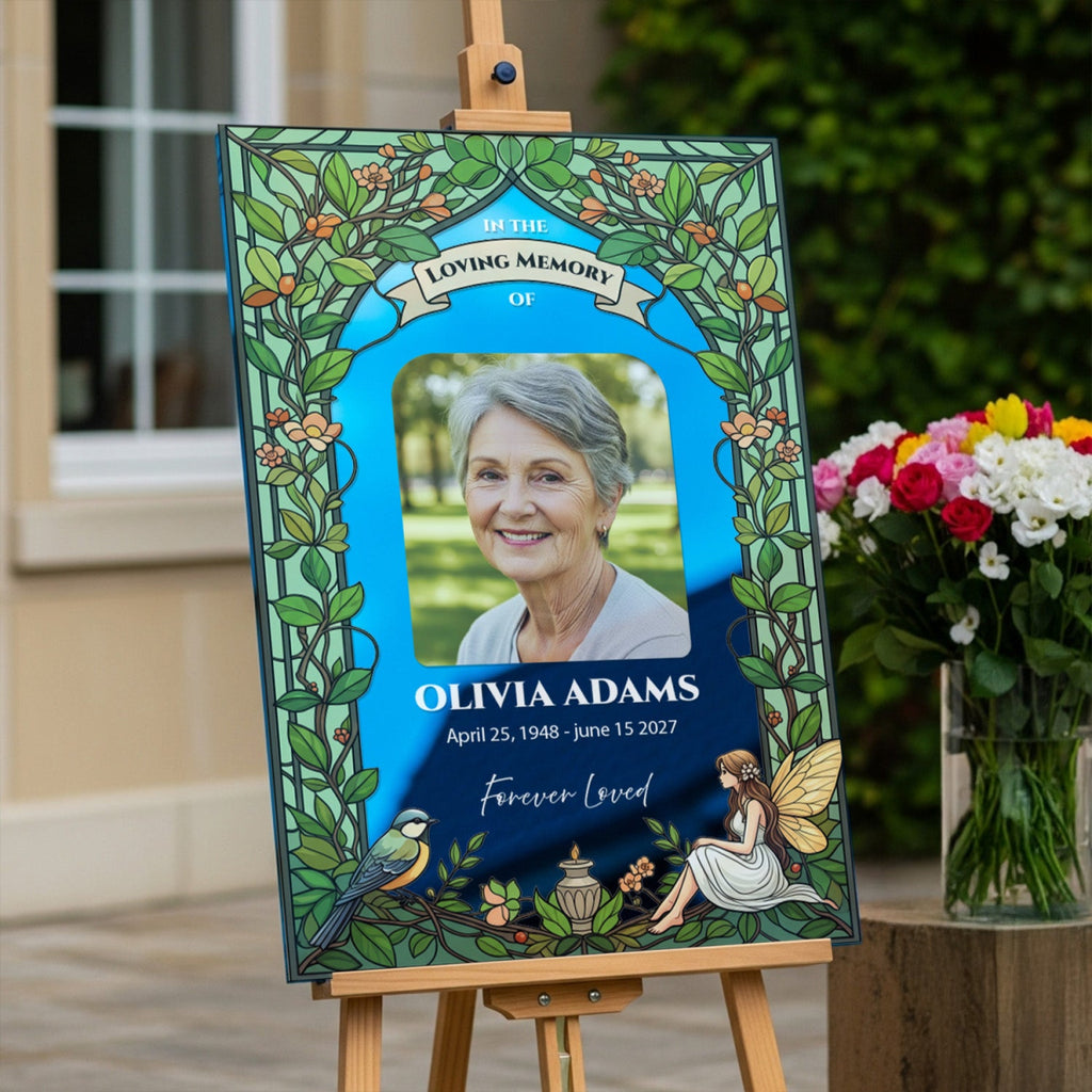 Printed In Loving Memory Sign With Photo – SpeedyOrders