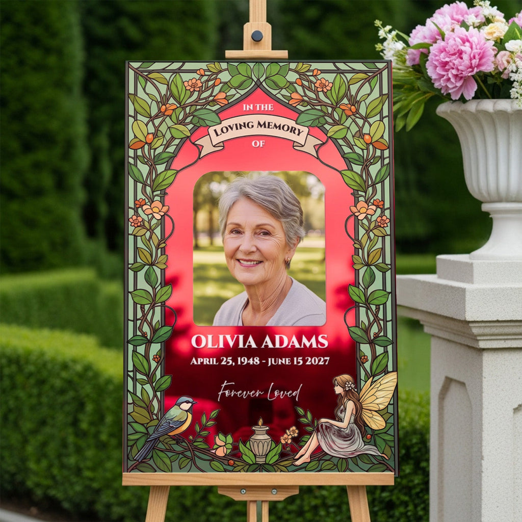 Printed In Loving Memory Sign With Photo – SpeedyOrders