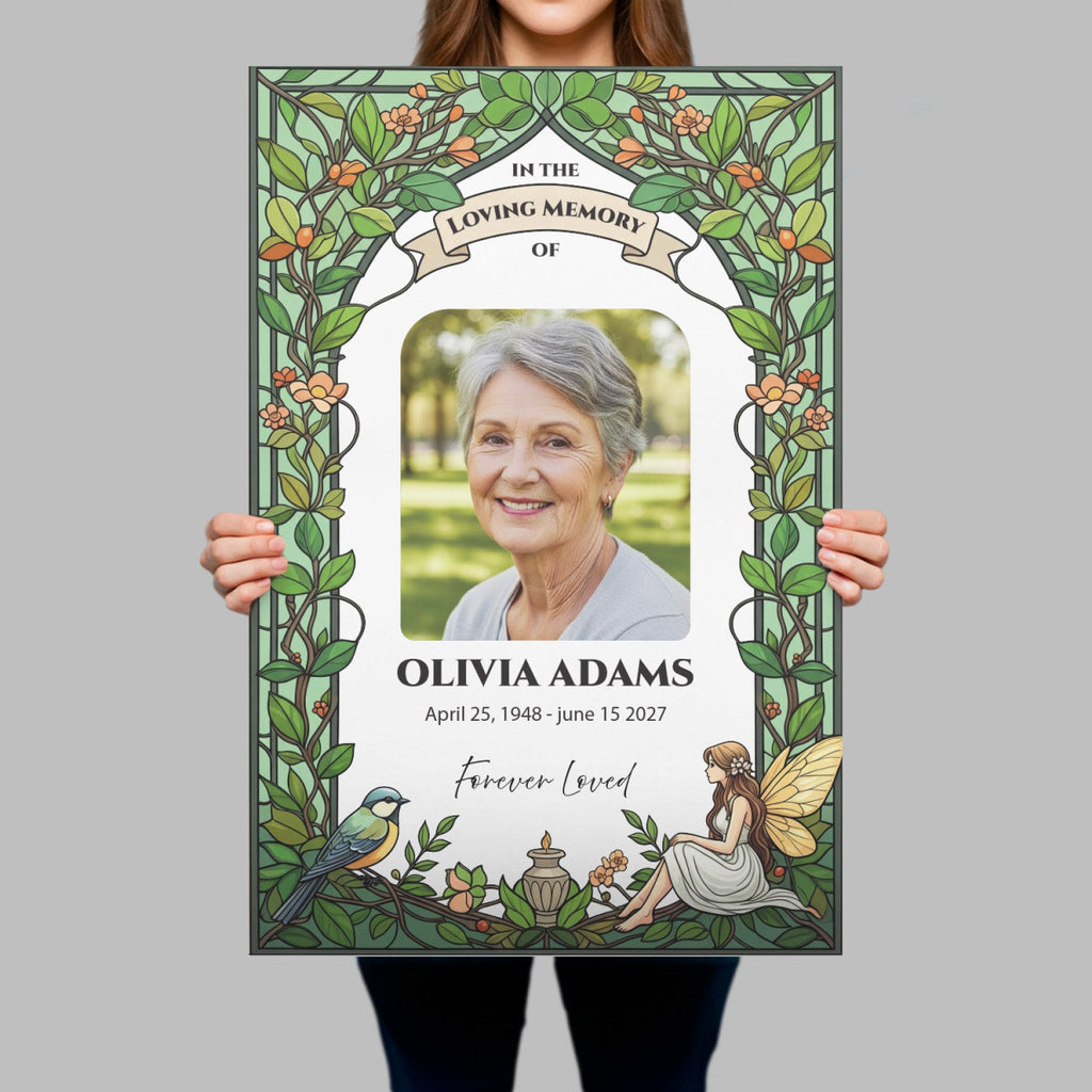 Printed In Loving Memory Sign With Photo – SpeedyOrders