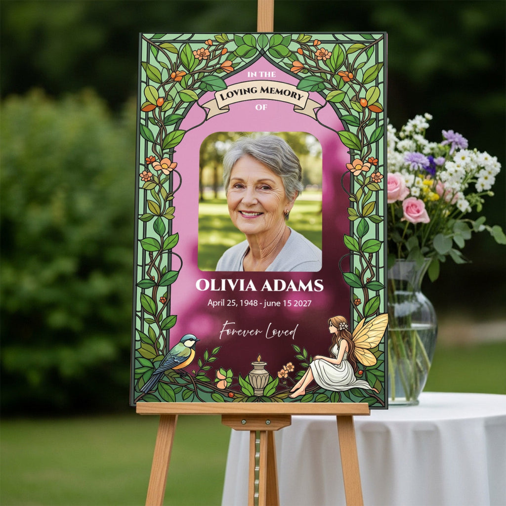 Printed In Loving Memory Sign With Photo – SpeedyOrders