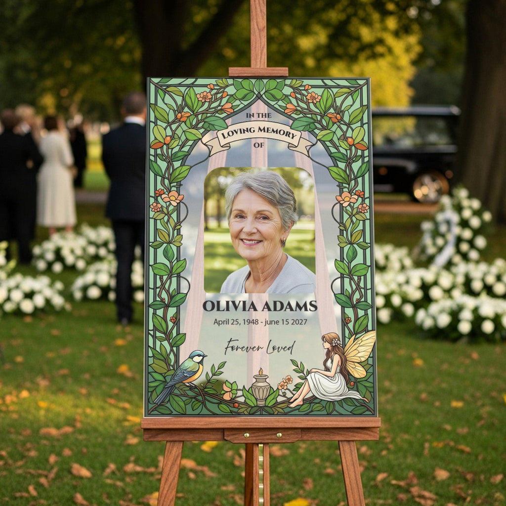 Printed In Loving Memory Sign With Photo – SpeedyOrders
