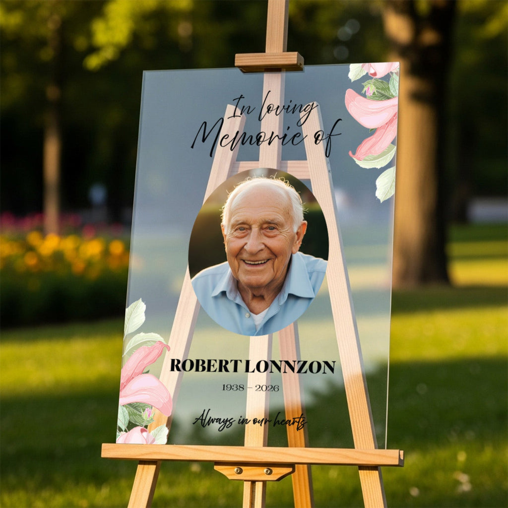 Printed In Loving Memory Sign With Photo – SpeedyOrders