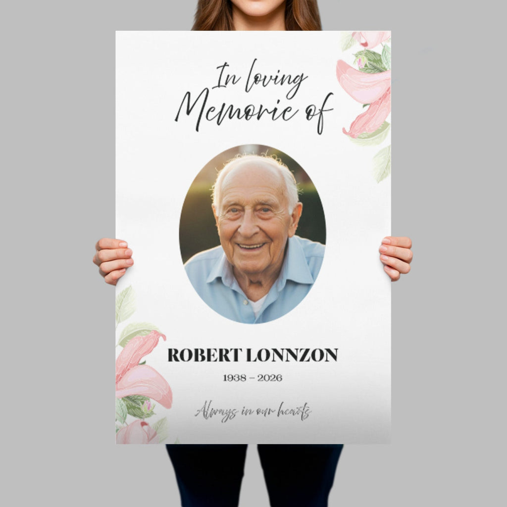 Printed In Loving Memory Sign With Photo – SpeedyOrders