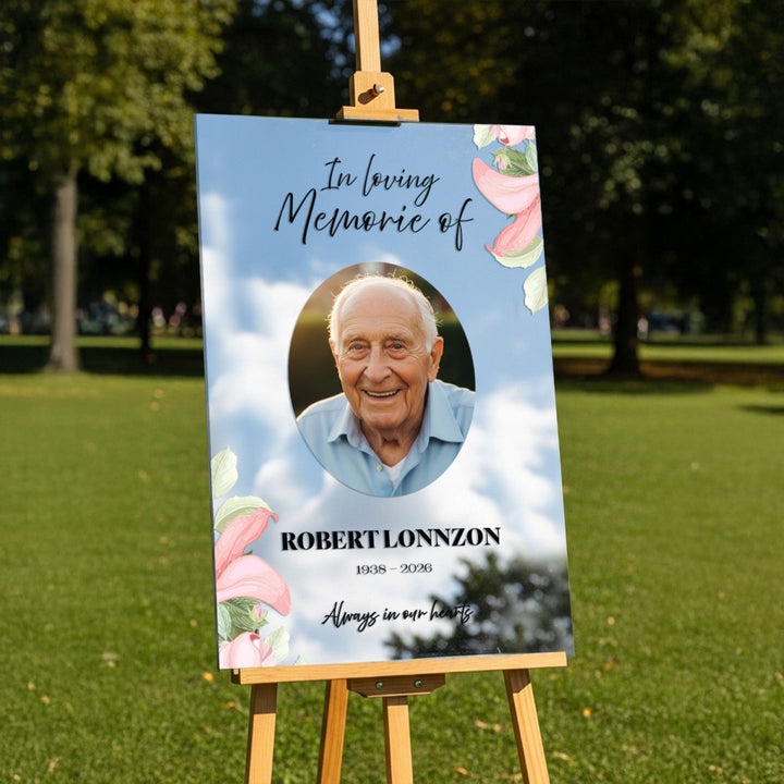 Printed In Loving Memory Sign With Photo – SpeedyOrders