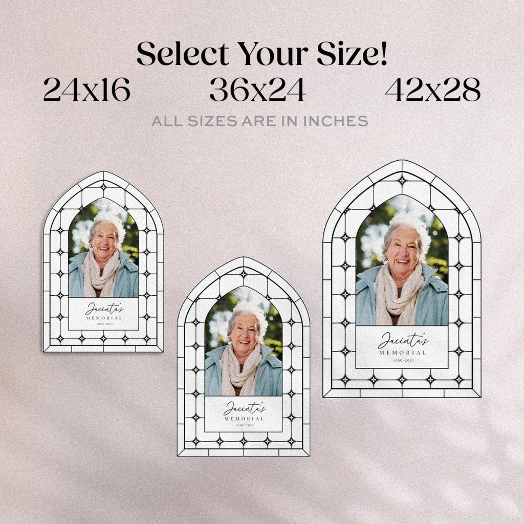 Printed Memorial Welcome Sign, Funeral Sign With Picture - SpeedyOrders