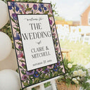 Printed Wildflower Wedding Sign, Stained Glass Wild Flowers Wedding Welcome Sign - SpeedyOrders