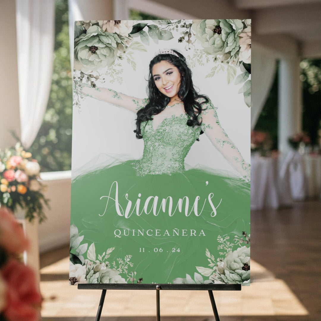 Quinceanera Photo Welcome Sign, Quinceanera Sign - SpeedyOrders
