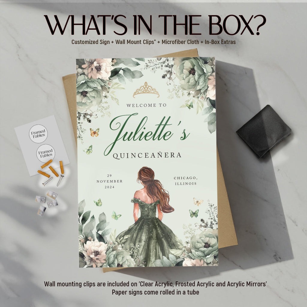 Quinceanera Sign, Quinceanera Party Welcome Sign With Custom Name - SpeedyOrders