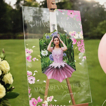 Quinceanera Sign with Photo, Quinceanera Welcome Sign - SpeedyOrders