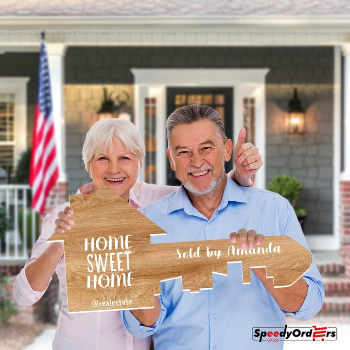 Realtor Giant Key Photo Prop | Custom House Key Sign | SpeedyOrders