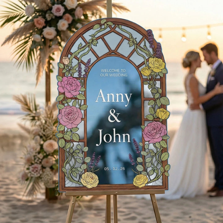 Red Roses Wedding Sign – SpeedyOrders