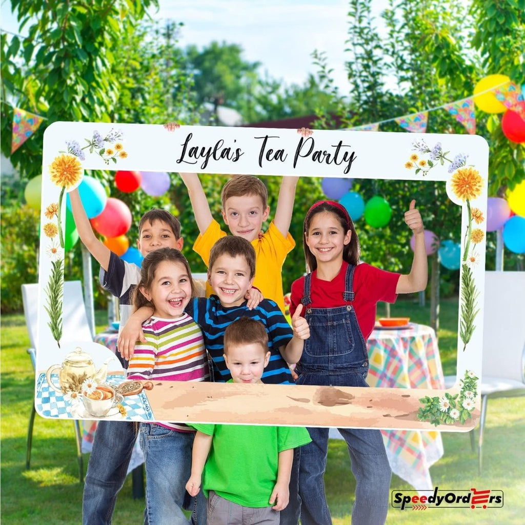 Refreshing Tea Party Photo Booth Frame - SpeedyOrders