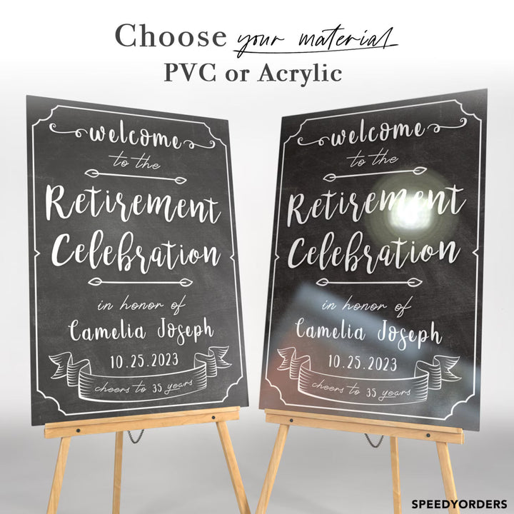 Retirement Party Welcome Sign - Retirement Celebration Banner ...