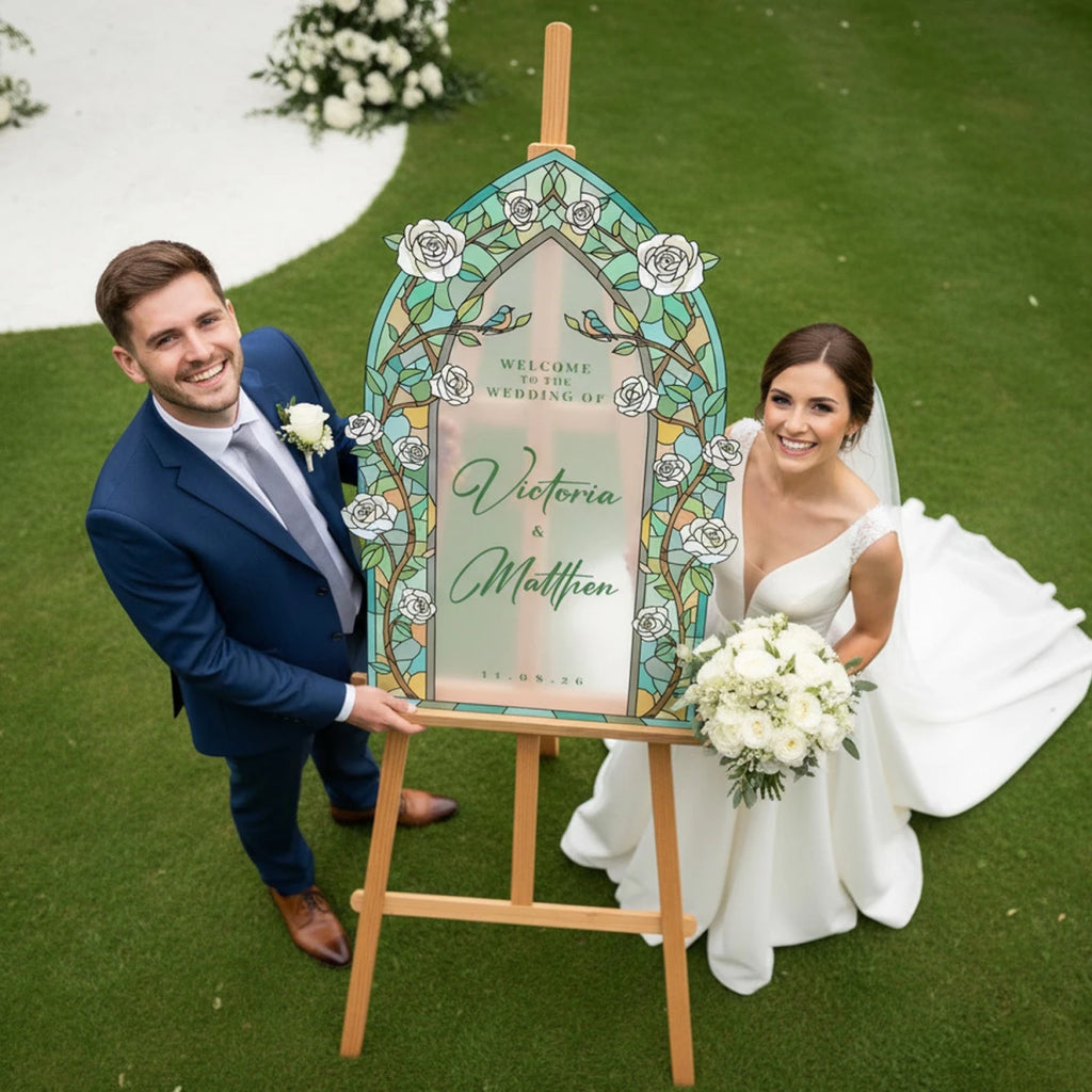 Roses Wedding Welcome Sign – SpeedyOrders