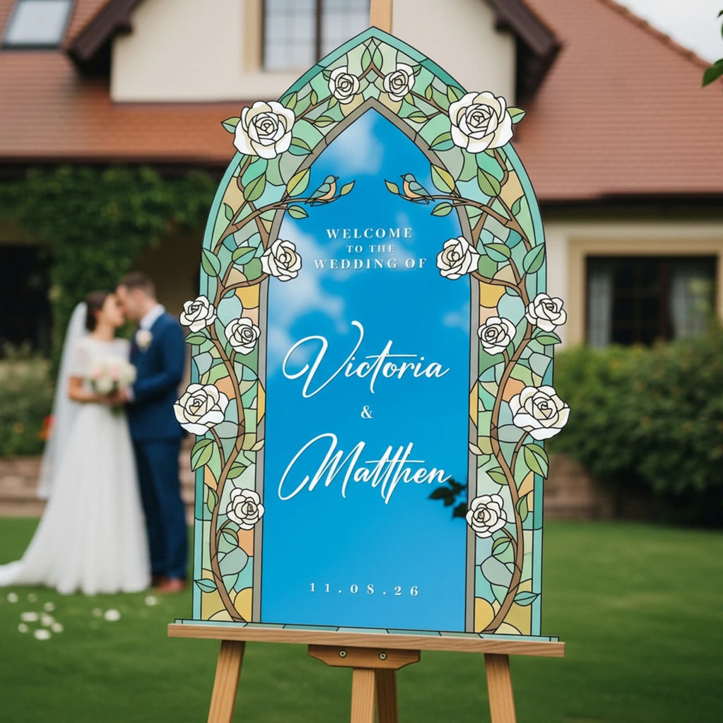 Roses Wedding Welcome Sign – SpeedyOrders