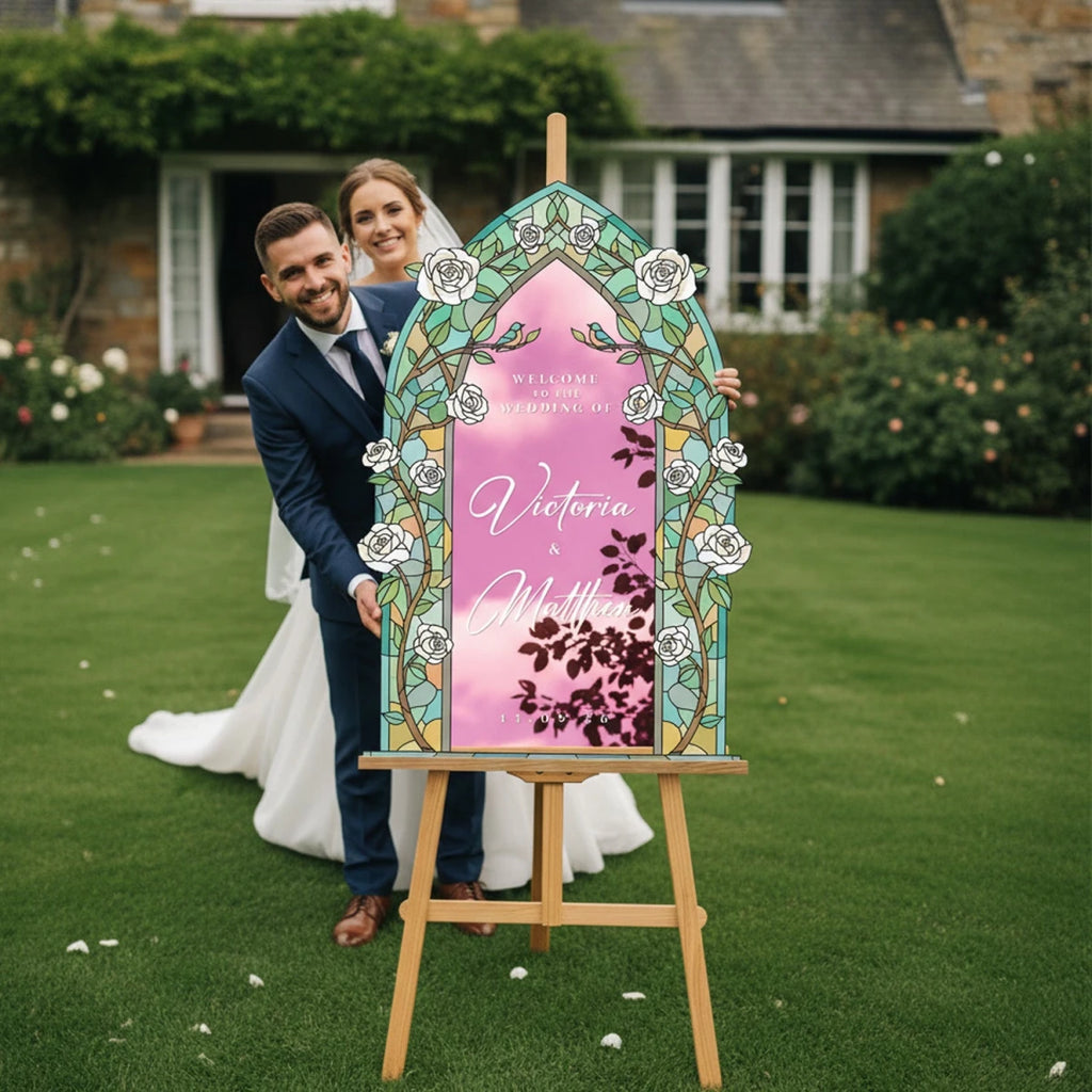 Roses Wedding Welcome Sign – SpeedyOrders