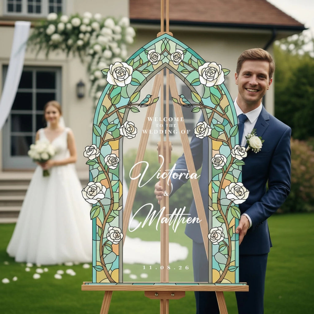 Roses Wedding Welcome Sign – SpeedyOrders