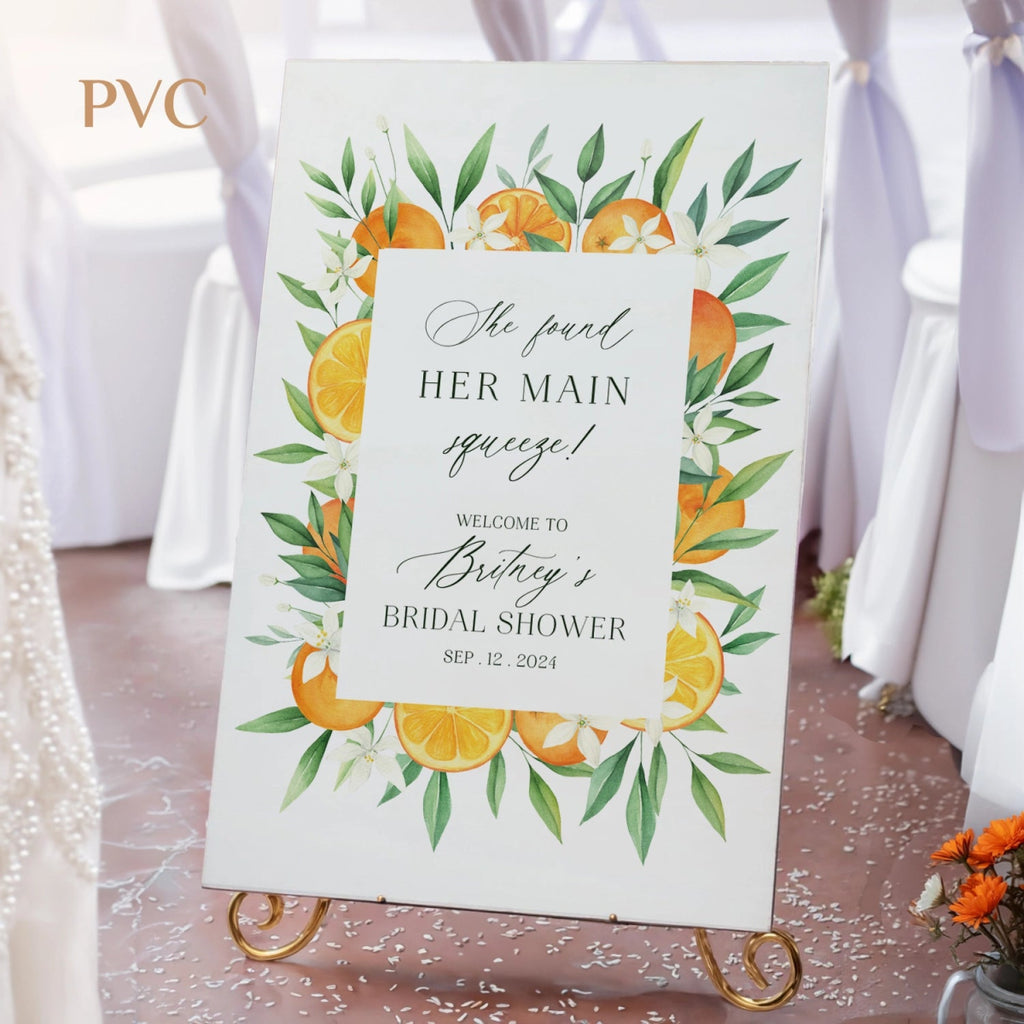 She Found Her Main Squeeze Bridal Shower Sign, Lemon Bridal Shower Sign - SpeedyOrders