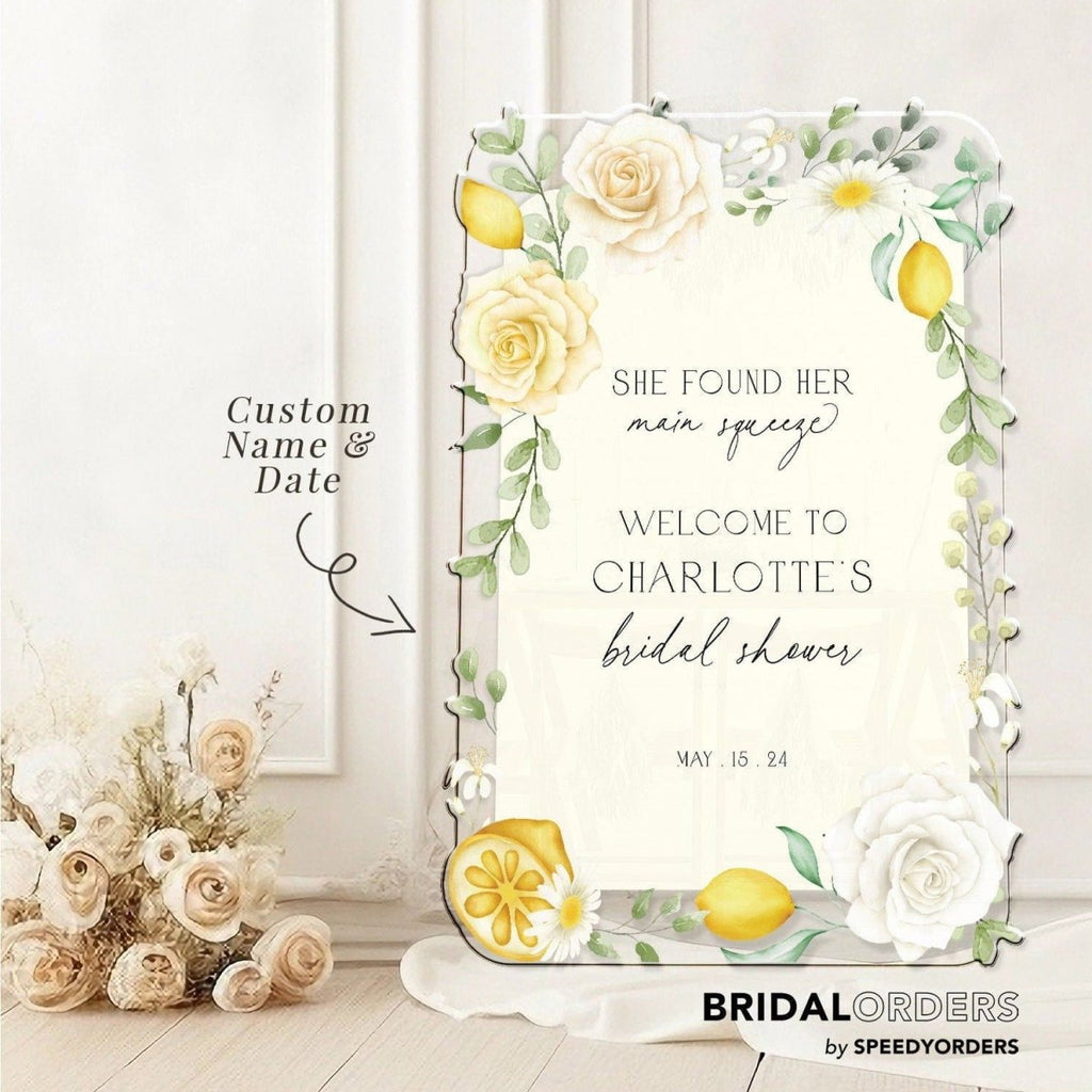 She Found Her Main Squeeze Bridal Shower Welcome Sign - SpeedyOrders