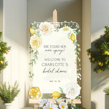 She Found Her Main Squeeze Bridal Shower Welcome Sign - SpeedyOrders