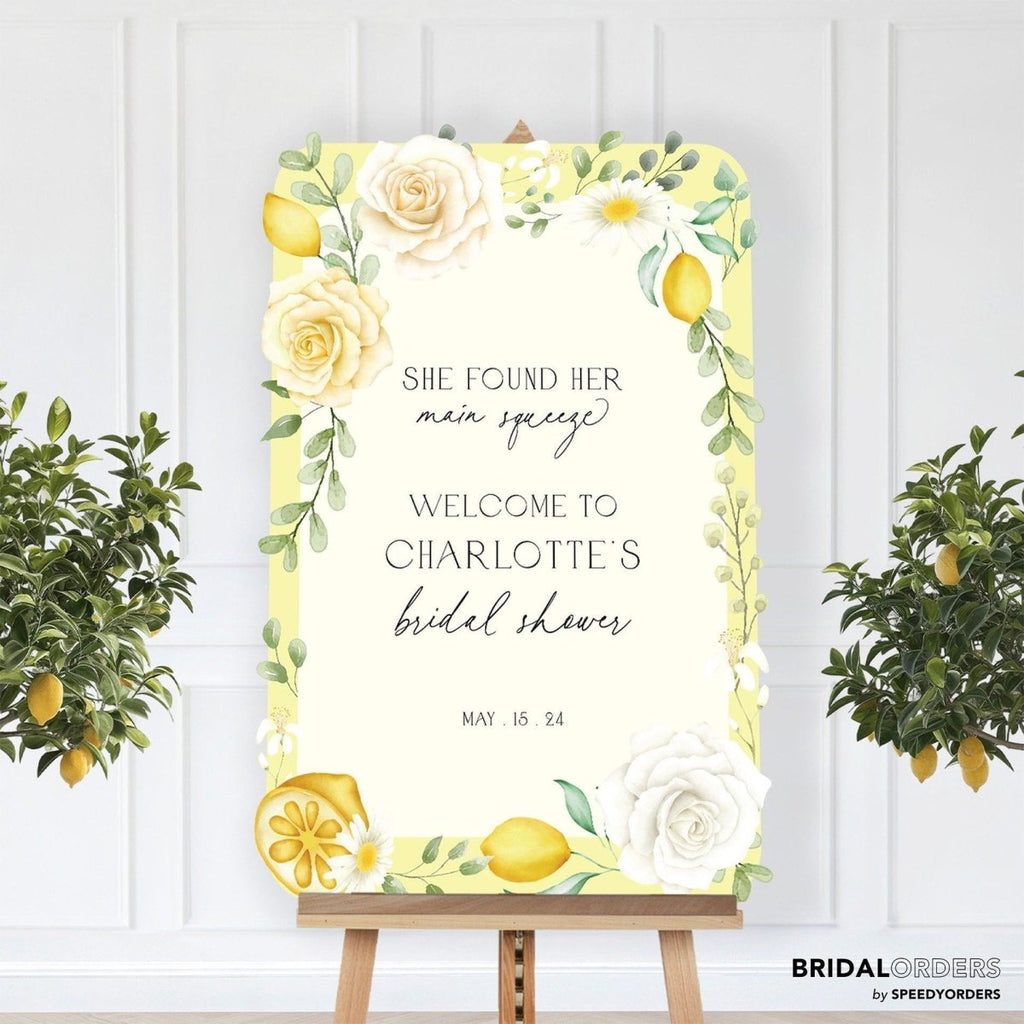 She Found Her Main Squeeze Bridal Shower Welcome Sign - SpeedyOrders