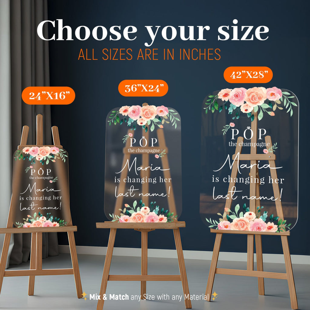 She is Changing Her Last Name Customizable Sign - SpeedyOrders