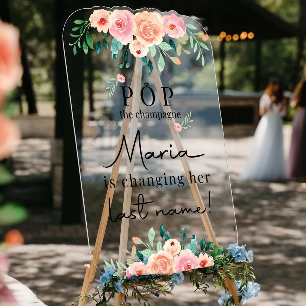 She is Changing Her Last Name Customizable Sign - SpeedyOrders