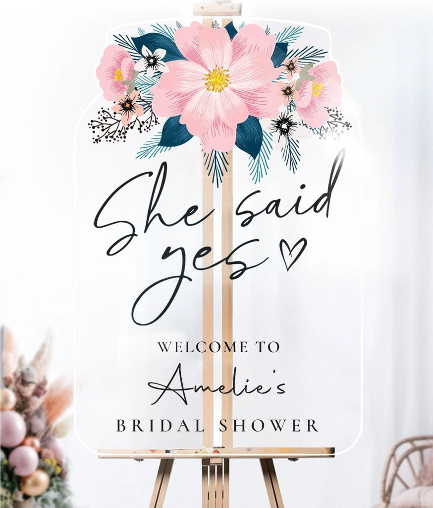 She Said Yes Bridal Shower Welcome Sign SpeedyOrders