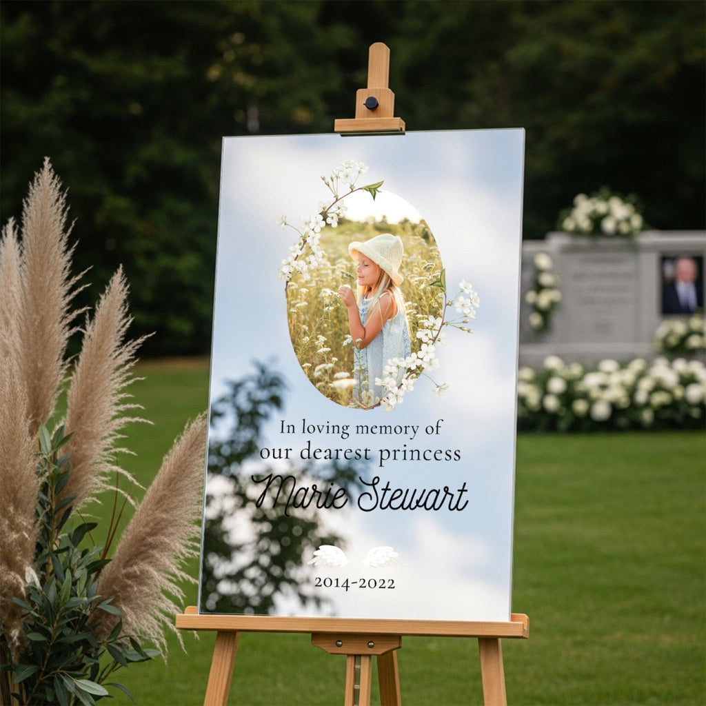 Sky Blue In Loving Memory Funeral Sign - SpeedyOrders