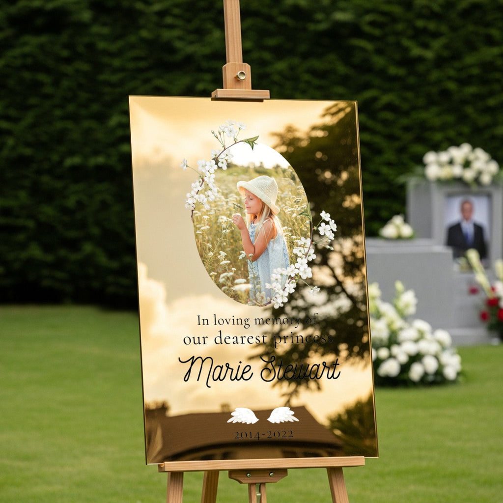 Sky Blue In Loving Memory Funeral Sign - SpeedyOrders