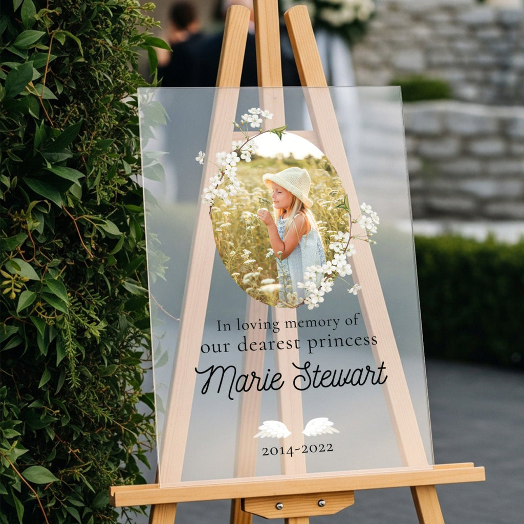 Sky Blue In Loving Memory Funeral Sign - SpeedyOrders