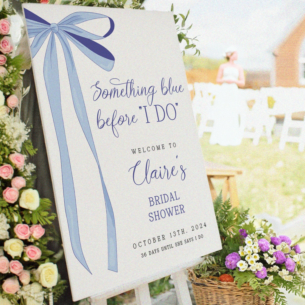 Something Blue Before I Do Sign, Something Blue Bridal Shower Welcome Sign - SpeedyOrders