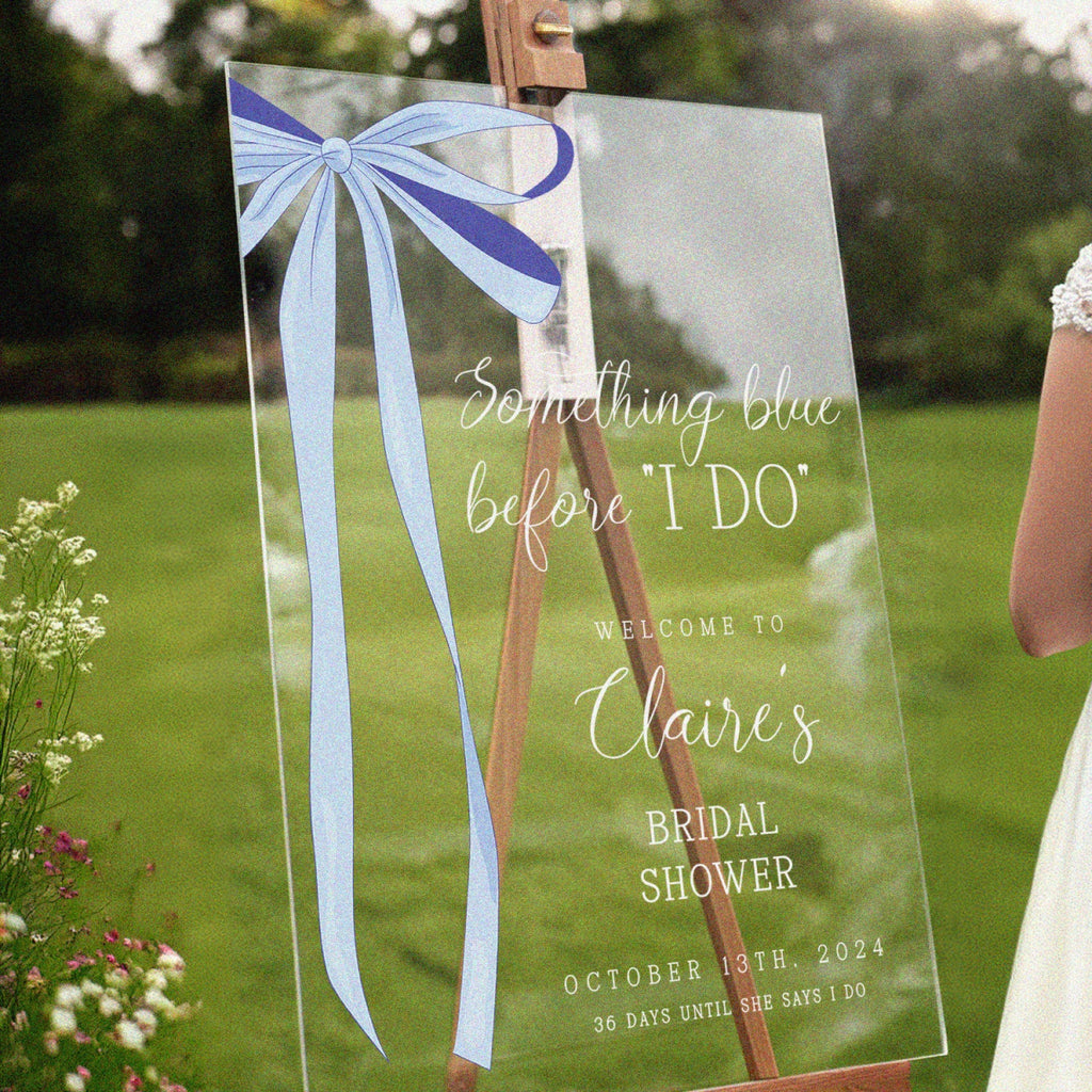 Something Blue Before I Do Sign, Something Blue Bridal Shower Welcome Sign - SpeedyOrders