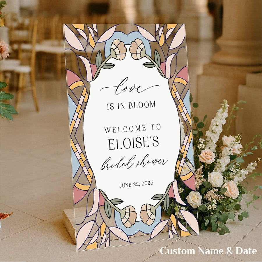 Love In Bloom Bridal Shower Sign · Acrylic & More – SpeedyOrders