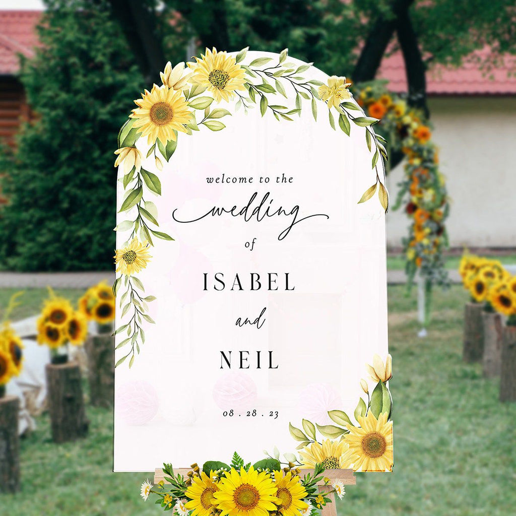 Sunflower Wedding Welcome Sign, Welcome to the Wedding Sign - SpeedyOrders