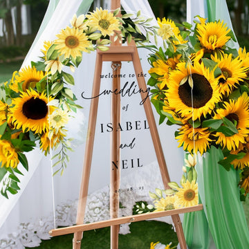 Sunflower Wedding Welcome Sign, Welcome to the Wedding Sign - SpeedyOrders