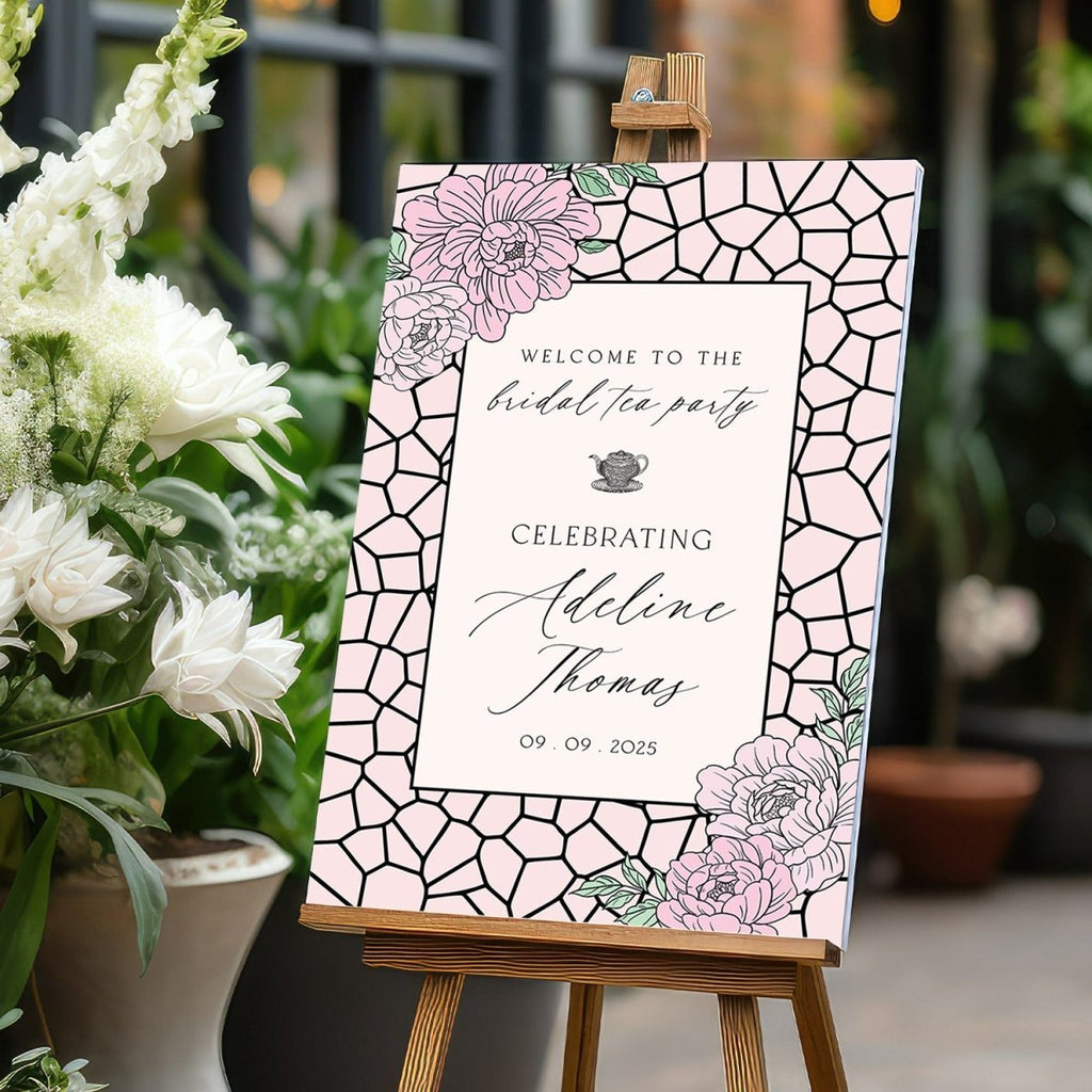 Tea Party Bridal Shower Sign, Bridal Shower Tea Party Sign - SpeedyOrders