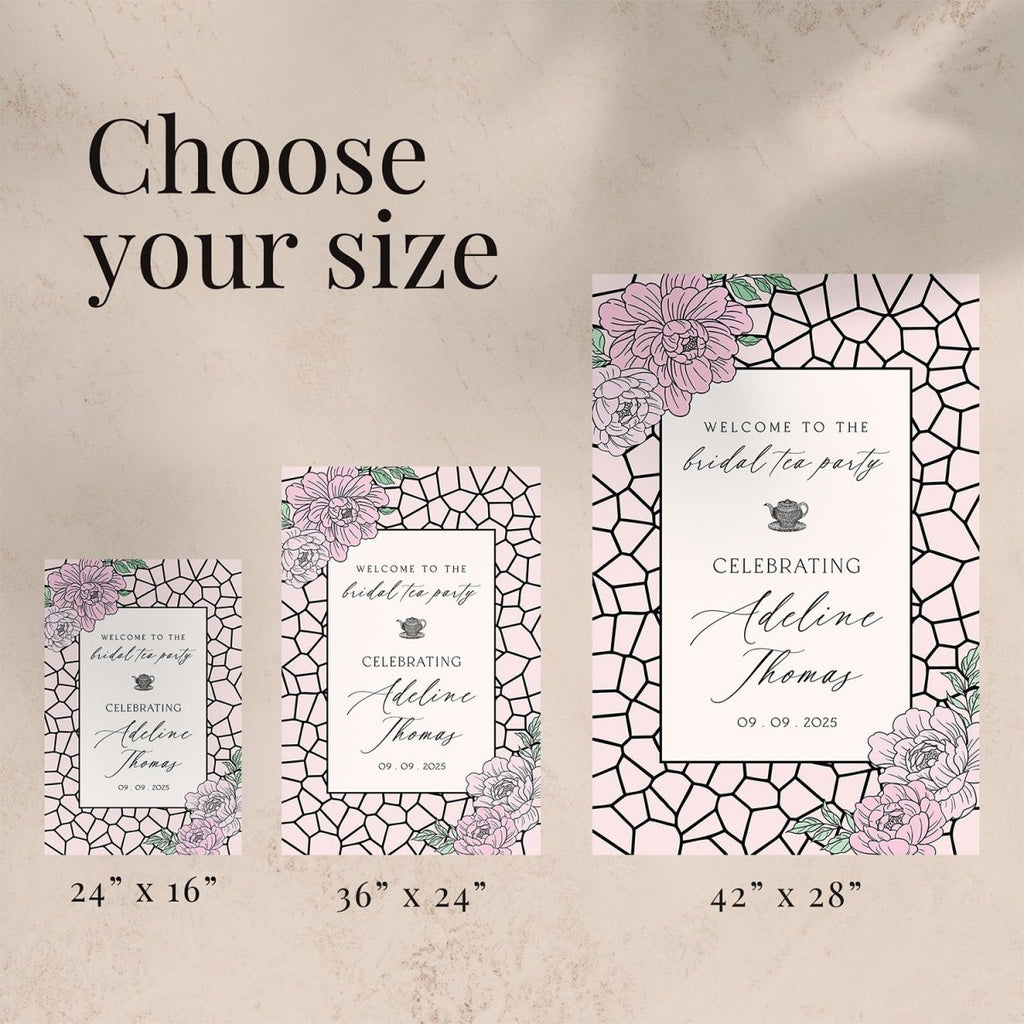 Tea Party Bridal Shower Sign, Bridal Shower Tea Party Sign - SpeedyOrders