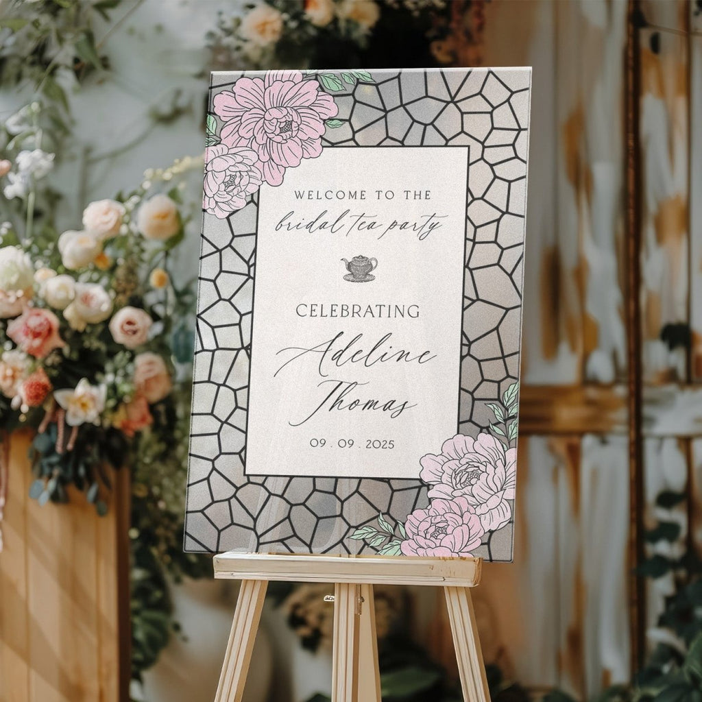 Tea Party Bridal Shower Sign, Bridal Shower Tea Party Sign - SpeedyOrders