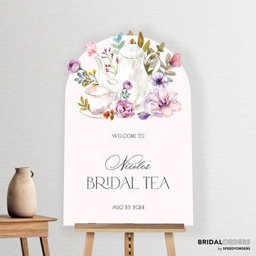 Tea Party Bridal Shower Sign, Bridal Shower Tea Party Welcome Sign - SpeedyOrders