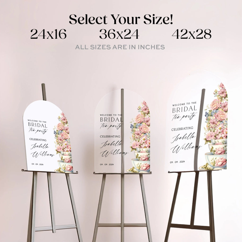 Tea Party Bridal Shower Sign, Bridal Tea Party Sign - SpeedyOrders