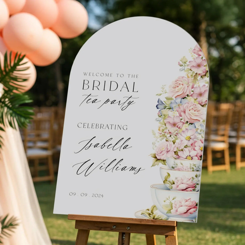 Tea Party Bridal Shower Sign, Bridal Tea Party Sign - SpeedyOrders