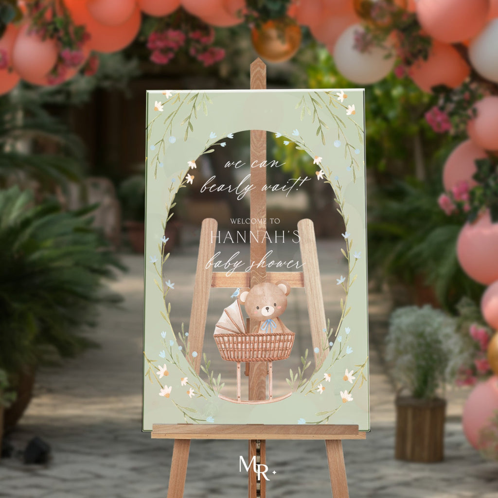 Teddy Bear Sign For Baby Shower Decorations - SpeedyOrders