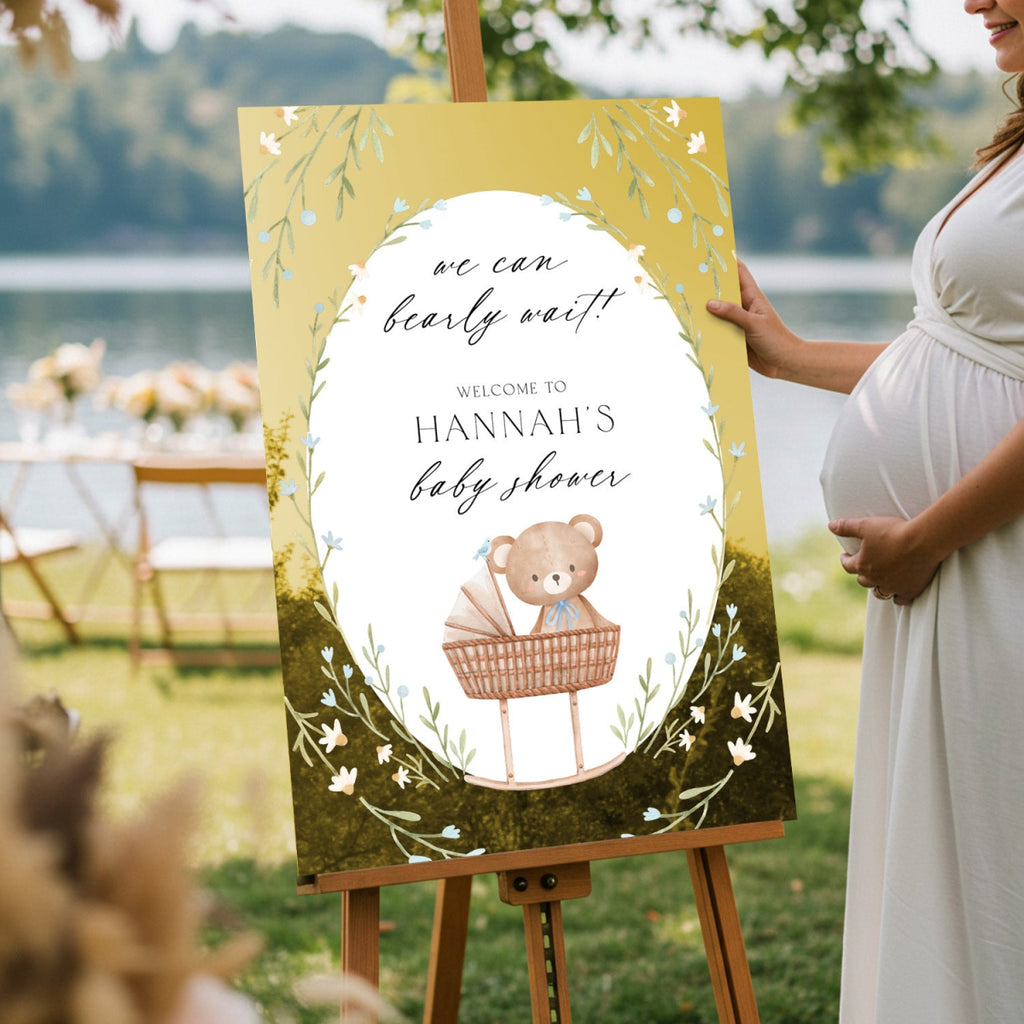 Teddy Bear Sign For Baby Shower Decorations - SpeedyOrders
