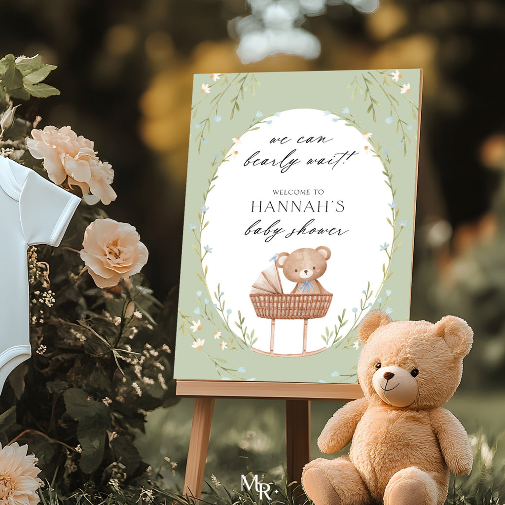 Teddy Bear Sign For Baby Shower Decorations - SpeedyOrders