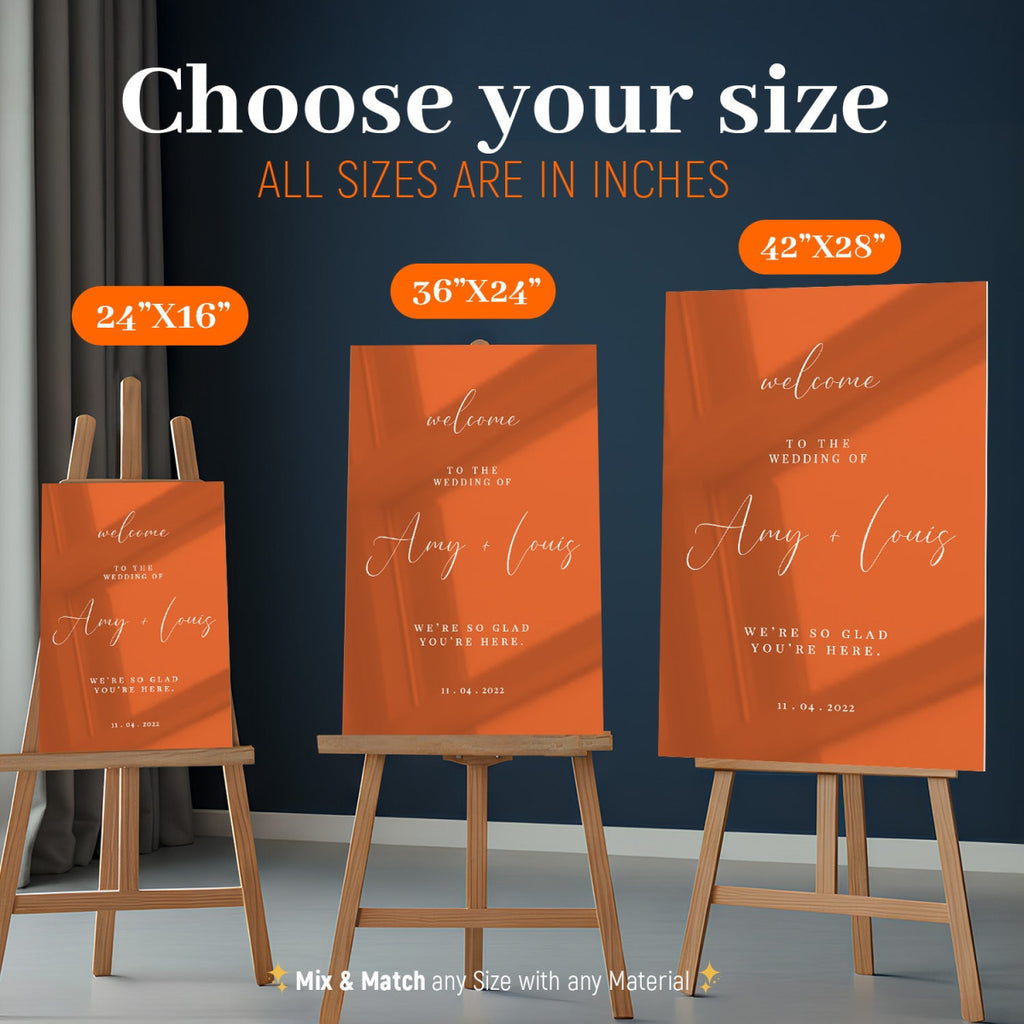 Terracotta Wedding Sign, Terracotta Welcome to the Wedding of Sign - SpeedyOrders