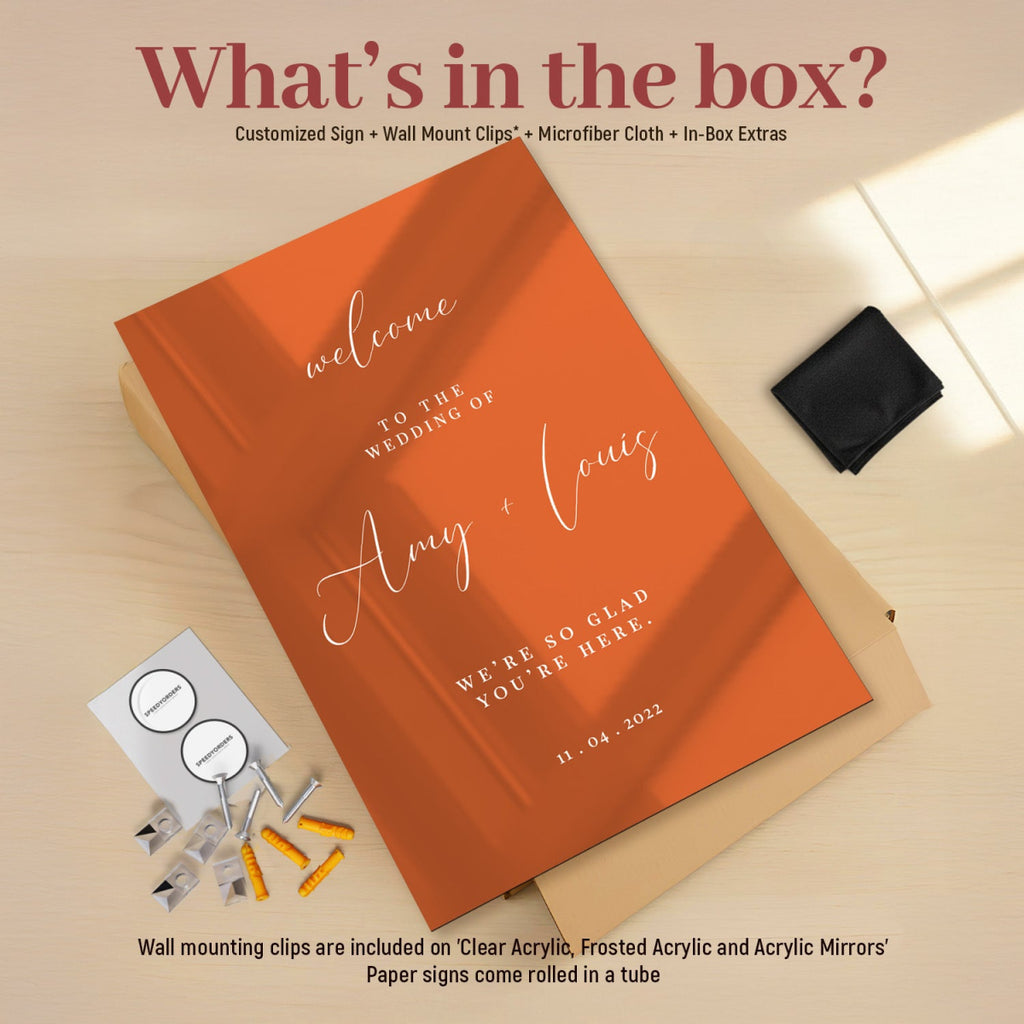 Terracotta Wedding Sign, Terracotta Welcome to the Wedding of Sign - SpeedyOrders