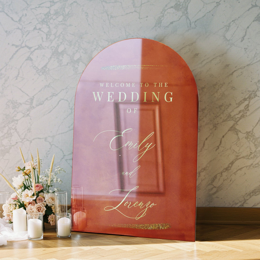 Terracotta Wedding Welcome Sign, Wedding Entrance Sign - SpeedyOrders