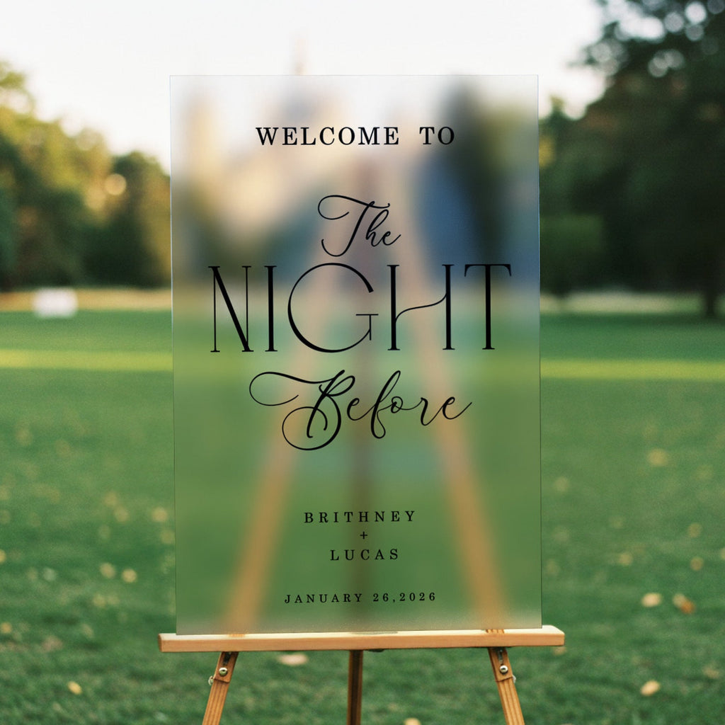 The Night Before Sign, Wedding Rehearsal Dinner Welcome Sign - SpeedyOrders